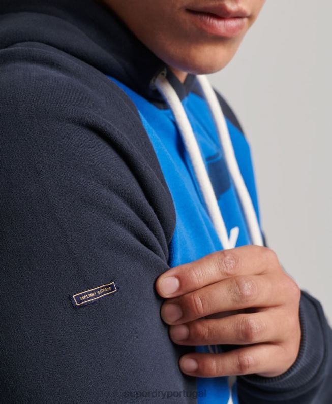 moletom vintage aquiles raglan homens azul claro roupas Superdry 2208H719