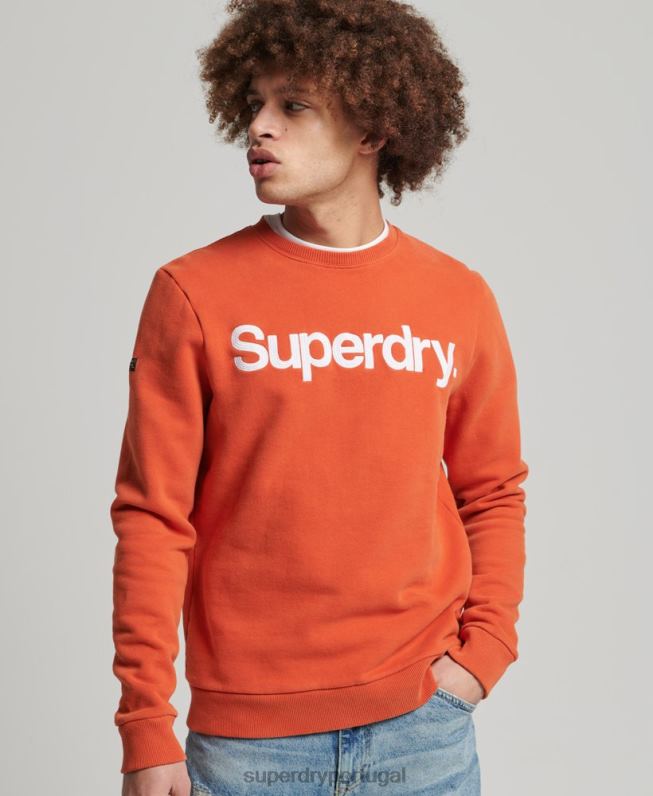 moletom vintage clássico da tripulação homens laranja roupas Superdry 2208H5143