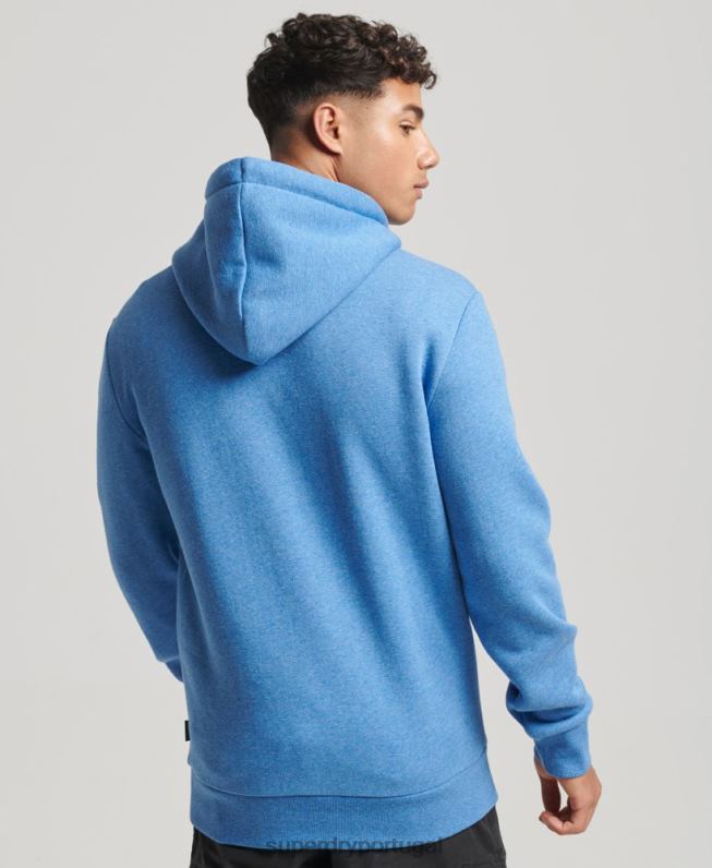 moletom vintage com estampa de classe de cooper homens azul roupas Superdry 2208H798