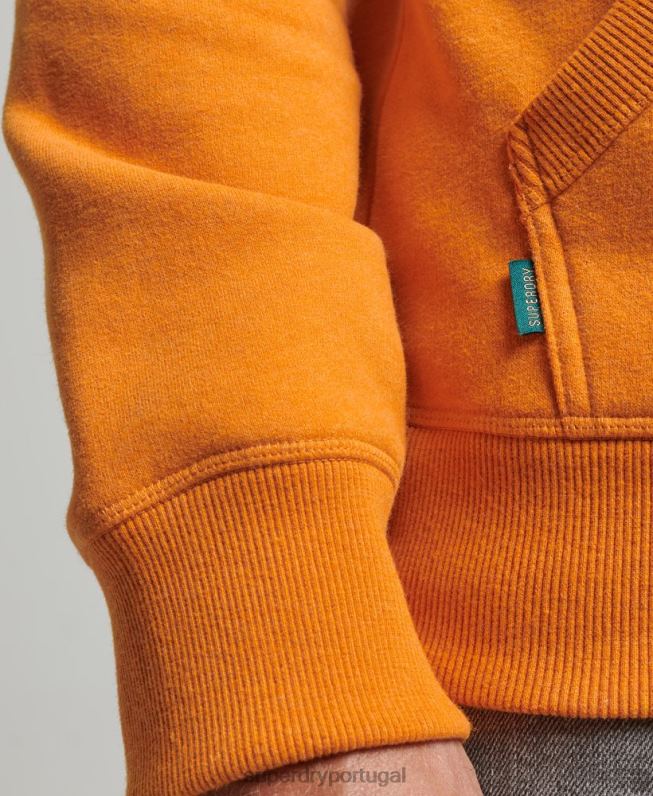 moletom vintage com logo bordado homens amarelo roupas Superdry 2208H650