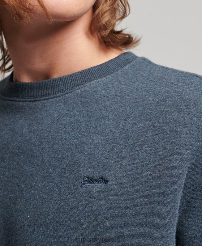 moletom vintage com logo bordado homens marinha roupas Superdry 2208H614