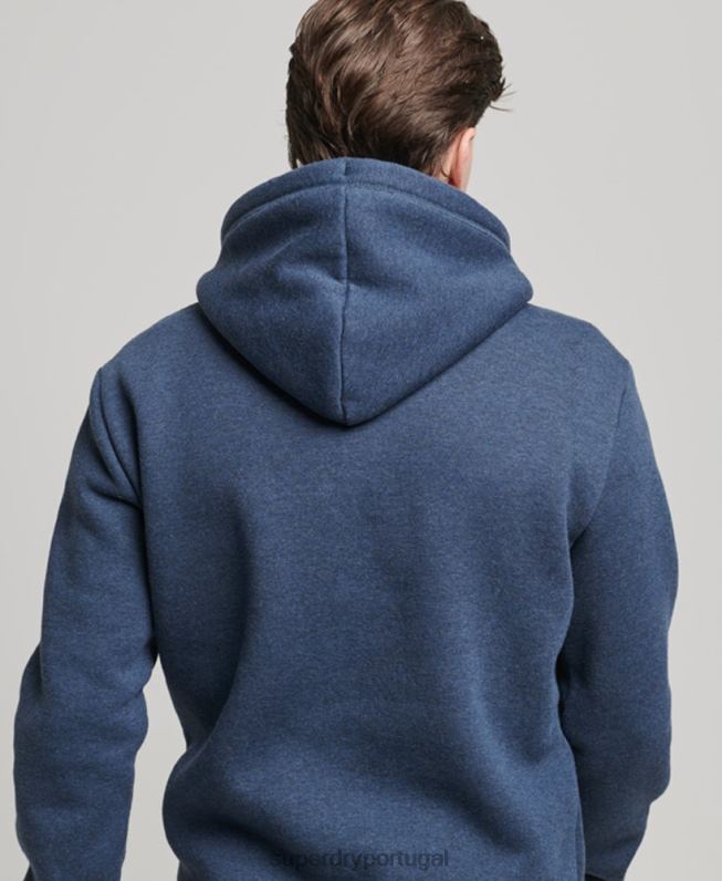 moletom vintage com logo bordado homens marinha roupas Superdry 2208H754