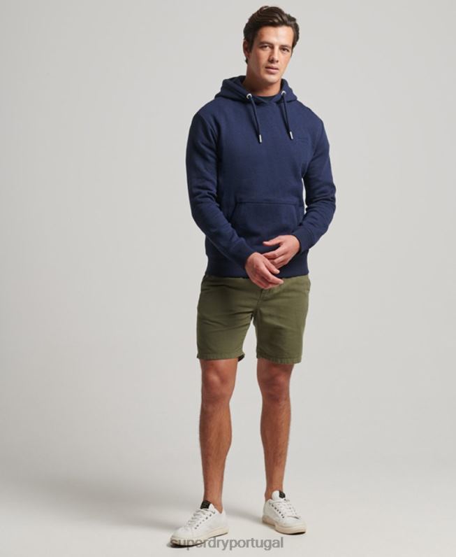 moletom vintage com logo bordado homens marinha roupas Superdry 2208H838