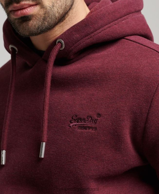 moletom vintage com logo bordado homens vermelho roupas Superdry 2208H455