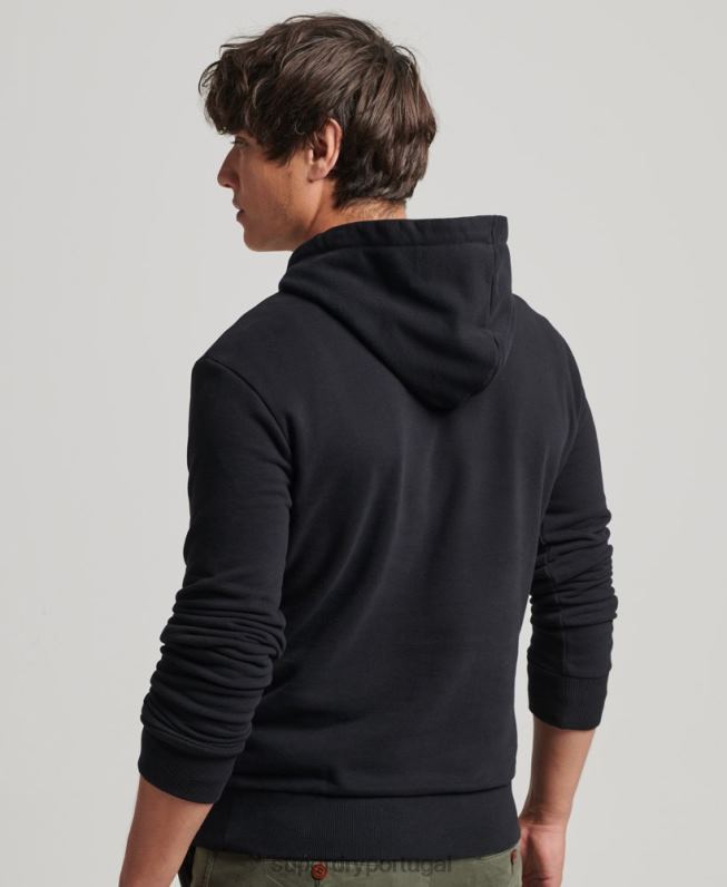 moletom vintage com logo vintage homens preto roupas Superdry 2208H5223
