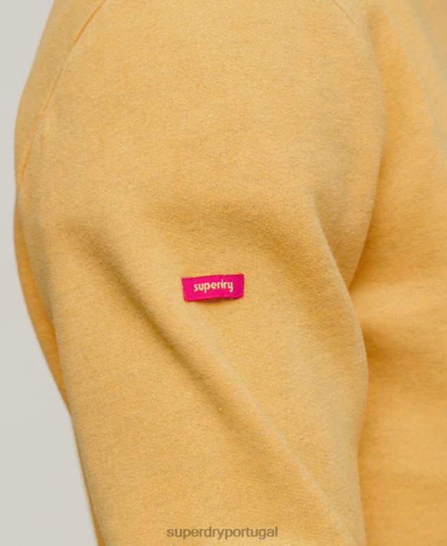 moletom vintage da equipe souvenir da cidade homens amarelo roupas Superdry 2208H606