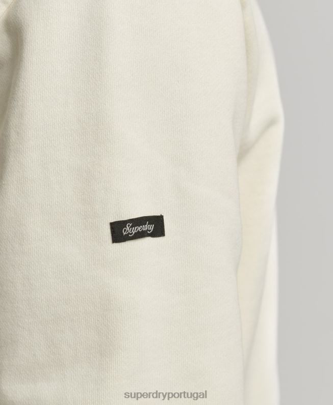 moletom vintage in the woods crew homens branco roupas Superdry 2208H5139