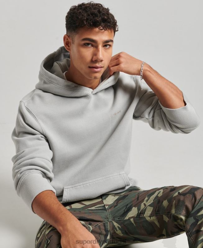 moletom vintage lavado homens cinza claro roupas Superdry 2208H570