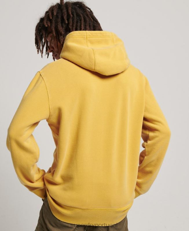 moletom vintage lavado homens ouro roupas Superdry 2208H635