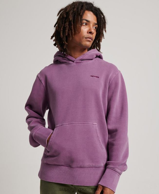 moletom vintage lavado homens roxo roupas Superdry 2208H818