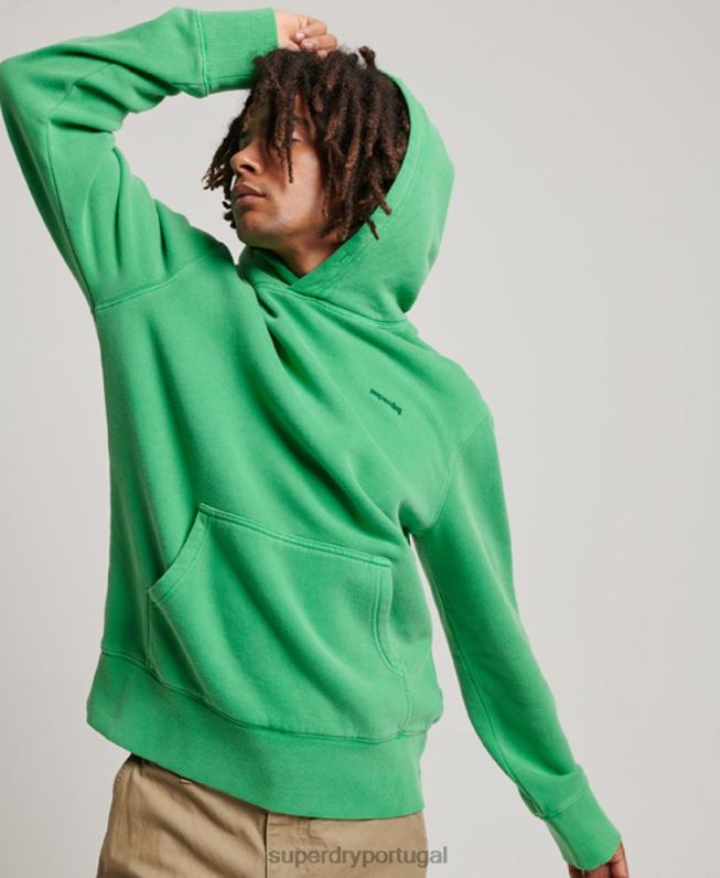 moletom vintage lavado homens verde roupas Superdry 2208H470