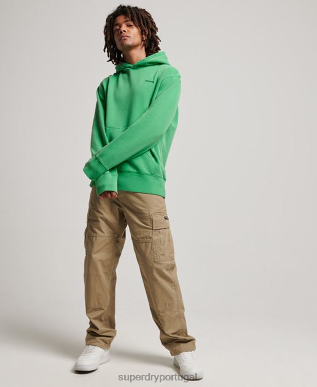 moletom vintage lavado homens verde roupas Superdry 2208H470