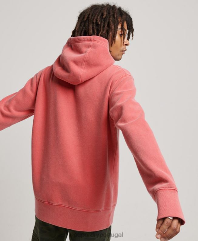 moletom vintage lavado homens vermelho roupas Superdry 2208H483