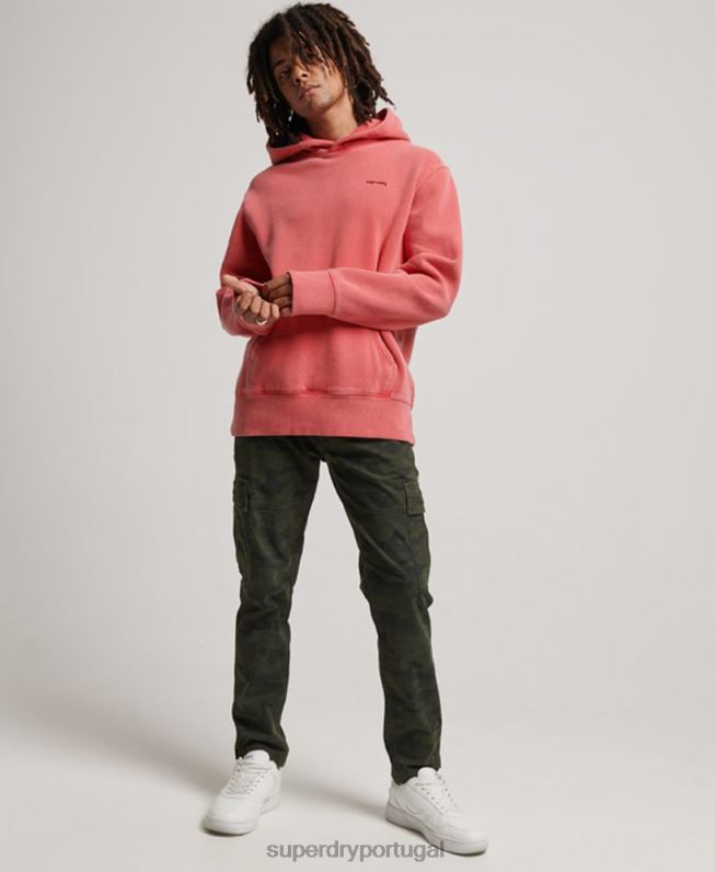 moletom vintage lavado homens vermelho roupas Superdry 2208H483