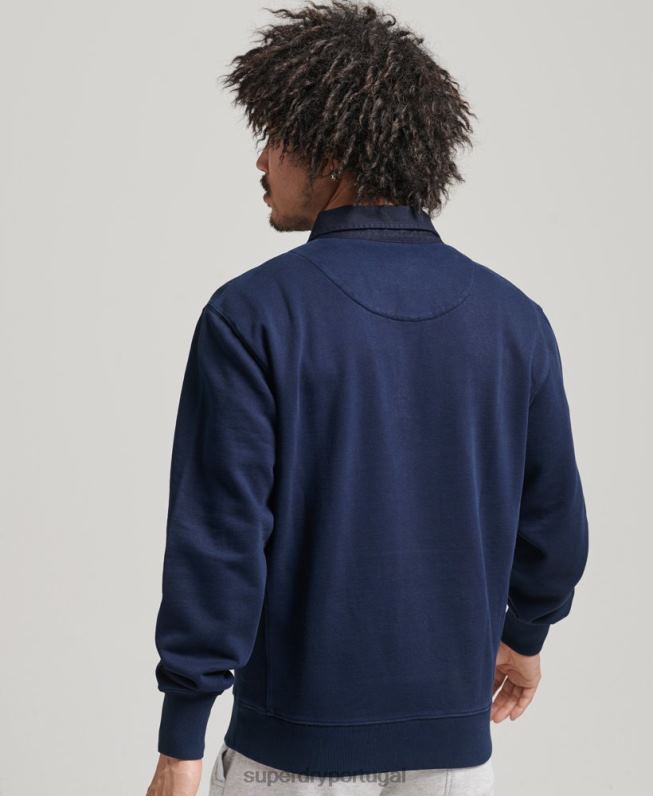 moletom vintage od rugby homens marinha roupas Superdry 2208H787