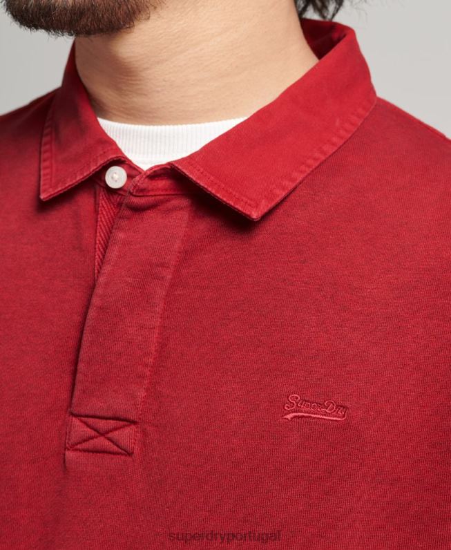 moletom vintage od rugby homens vermelho roupas Superdry 2208H769