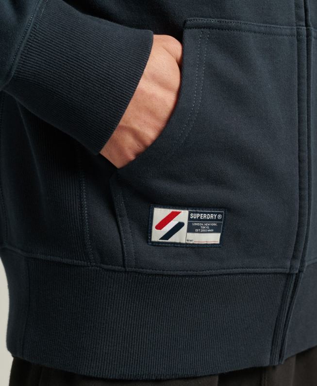 moletom zip code essencial homens marinha roupas Superdry 2208H5147