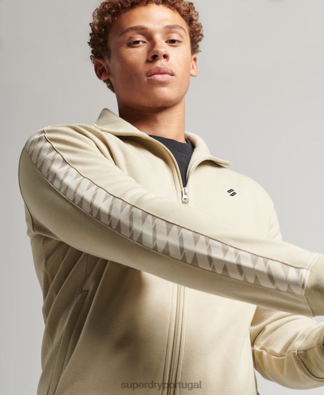 parte superior da faixa de fita homens bege roupas Superdry 2208H718