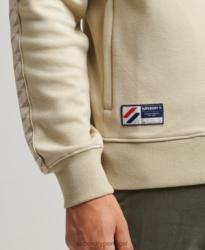 parte superior da faixa de fita homens bege roupas Superdry 2208H718