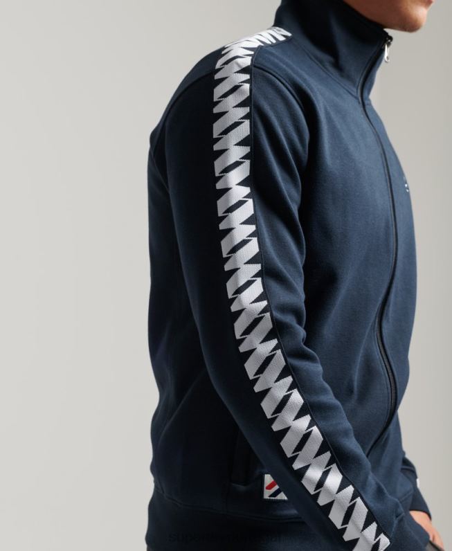 parte superior da faixa de fita homens marinha roupas Superdry 2208H733