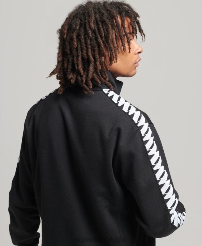 parte superior da faixa de fita homens preto roupas Superdry 2208H518