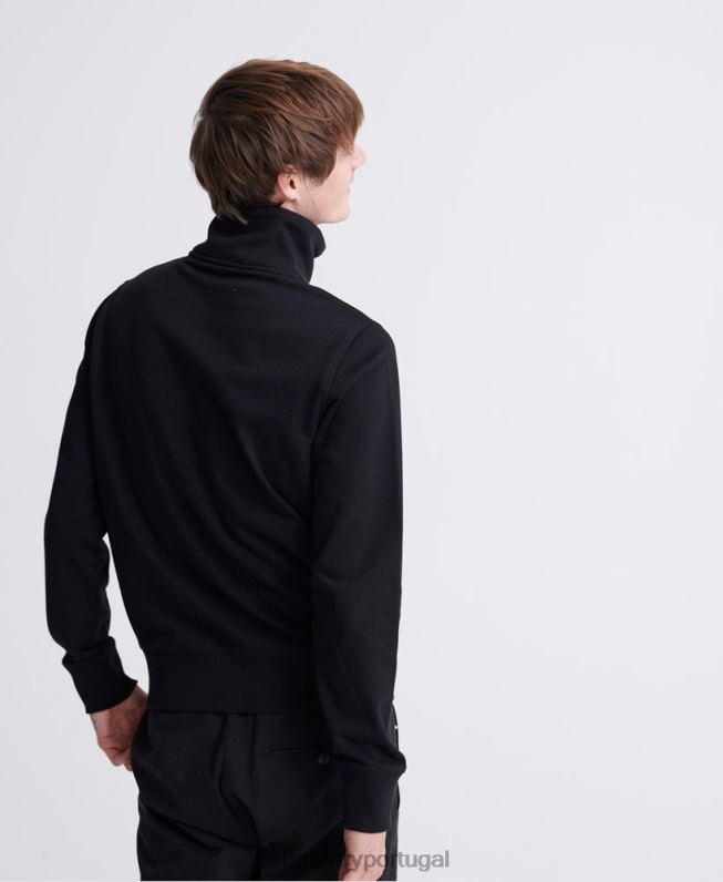 parte superior da faixa de loopback coletivo homens preto roupas Superdry 2208H876
