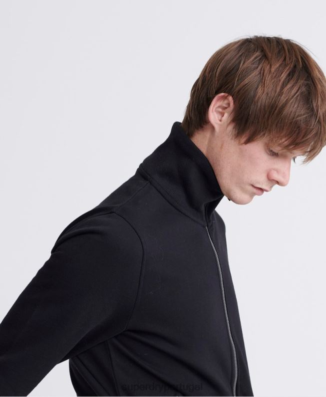 parte superior da faixa de loopback coletivo homens preto roupas Superdry 2208H876