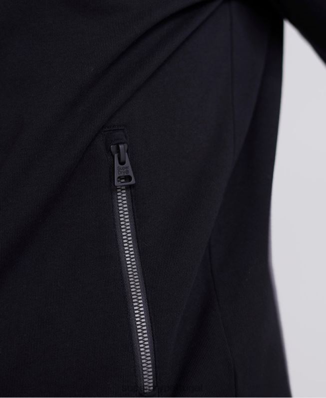 parte superior da faixa de loopback coletivo homens preto roupas Superdry 2208H876