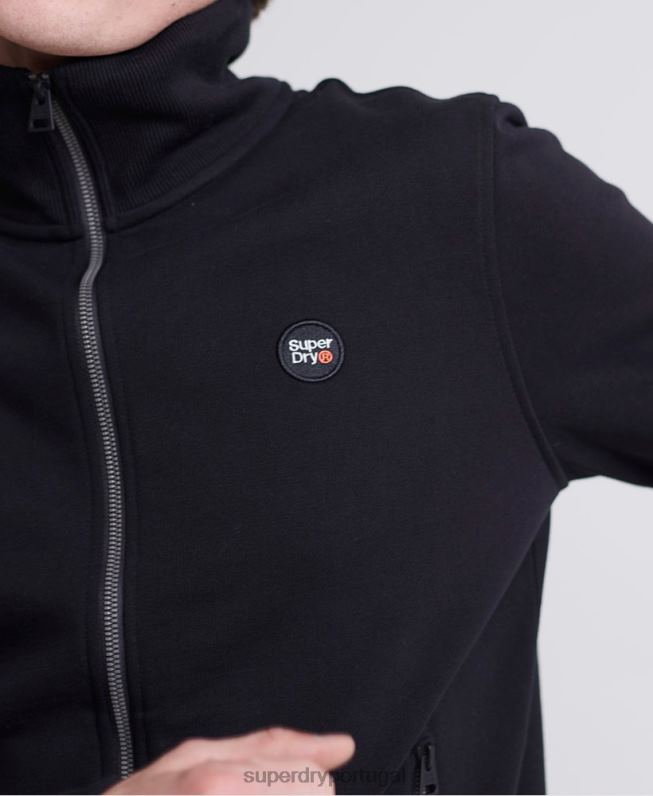 parte superior da faixa de loopback coletivo homens preto roupas Superdry 2208H876
