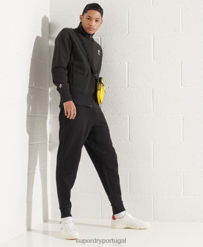 sportstyle parte superior essencial homens preto roupas Superdry 2208H872