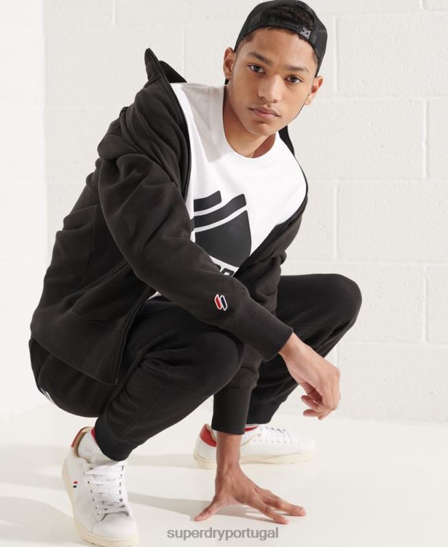 sportstyle parte superior essencial homens preto roupas Superdry 2208H872