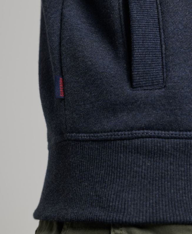 top de trilha com zíper bordado com logo vintage homens marinha roupas Superdry 2208H730