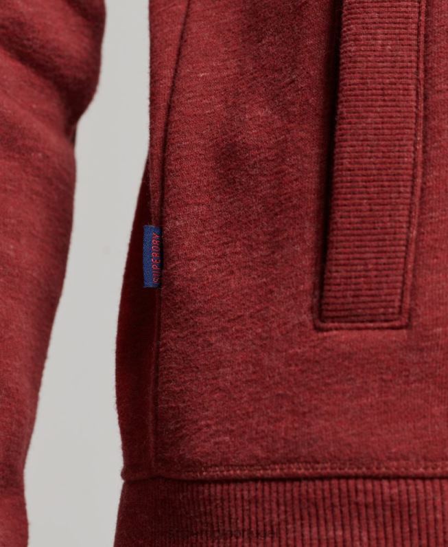 top de trilha com zíper bordado com logo vintage homens vermelho roupas Superdry 2208H825