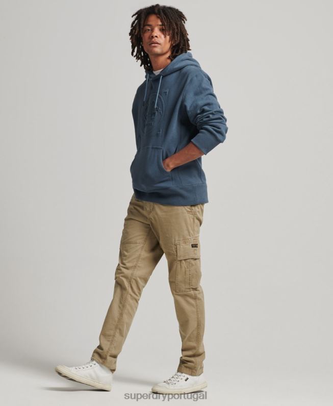 xp-d moletom com capuz solto da tripulação homens azul escuro roupas Superdry 2208H717