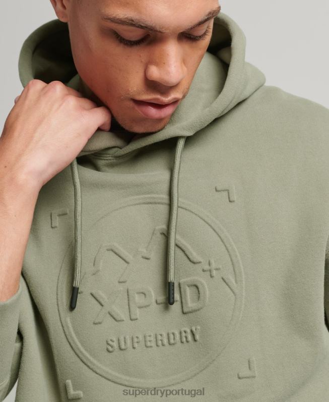 xp-d moletom com capuz solto da tripulação homens caqui roupas Superdry 2208H5098