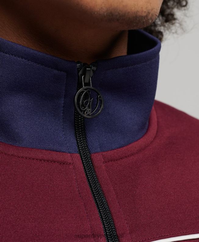 zíper vintage através da parte superior da trilha homens marinha roupas Superdry 2208H834