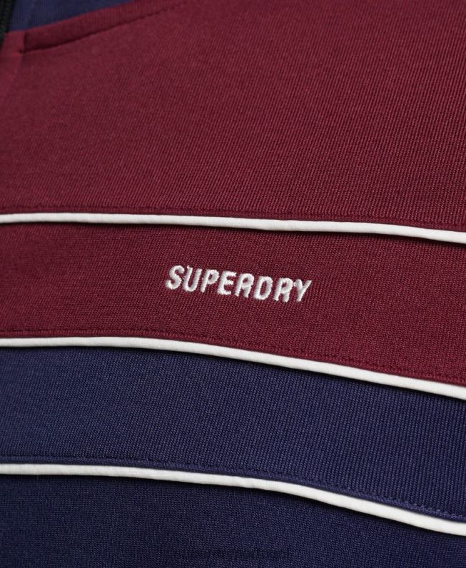 zíper vintage através da parte superior da trilha homens marinha roupas Superdry 2208H834