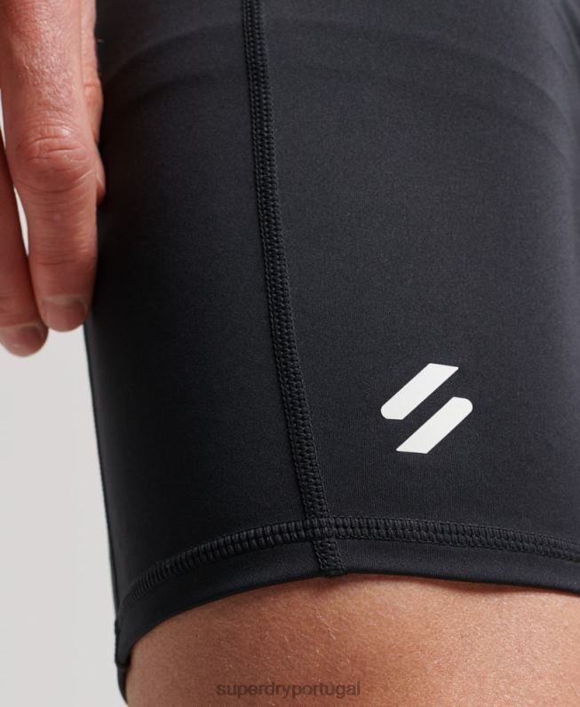calções apertados homens preto roupas Superdry 2208H303