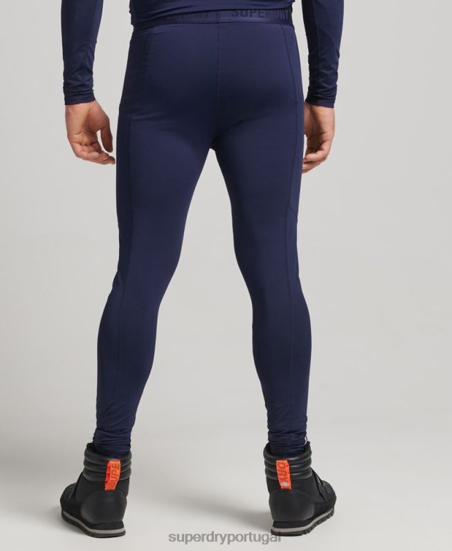 leggings de camada base homens marinha roupas Superdry 2208H1383