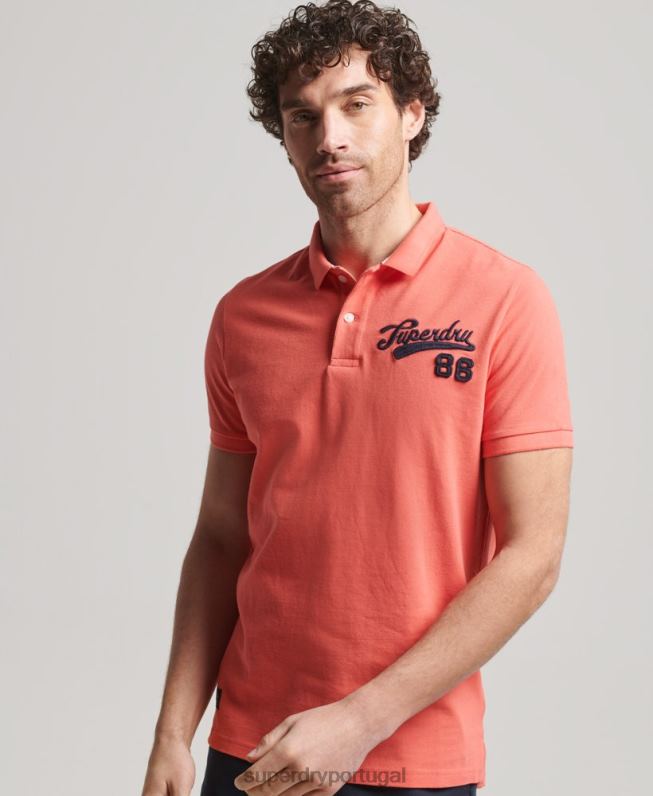 camisa polo superestado homens rosa roupas Superdry 2208H68