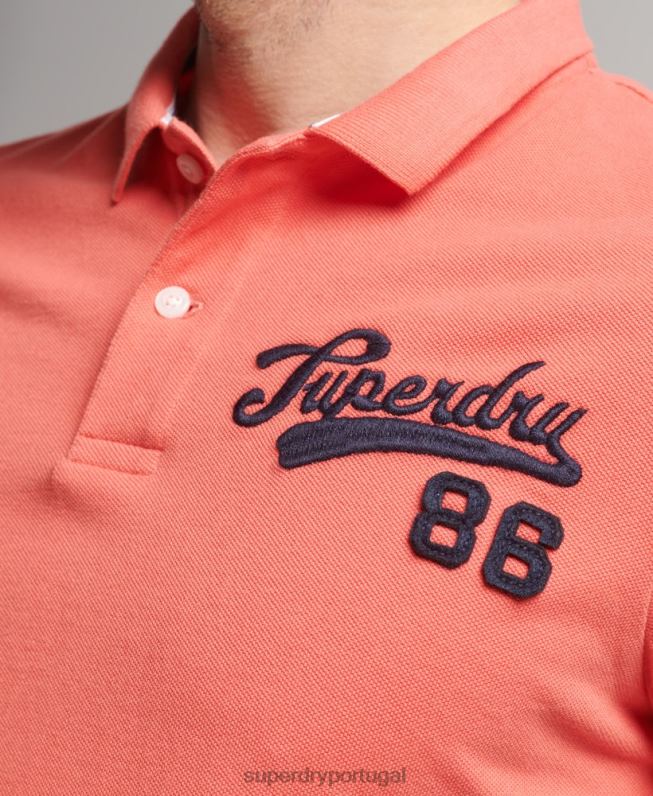 camisa polo superestado homens rosa roupas Superdry 2208H68