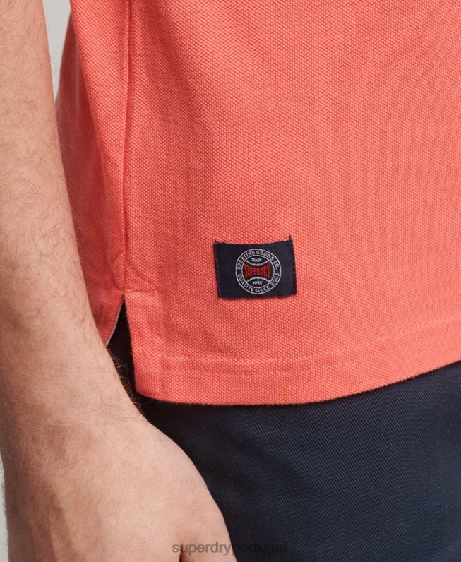 camisa polo superestado homens rosa roupas Superdry 2208H68