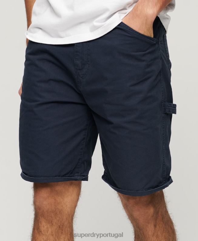 bermuda de carpinteiro homens marinha roupas Superdry 2208H45