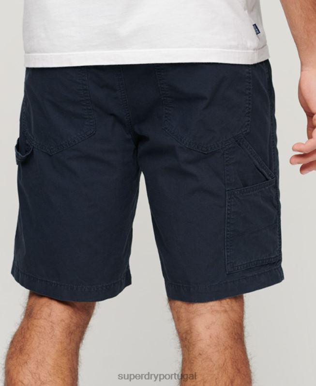 bermuda de carpinteiro homens marinha roupas Superdry 2208H45