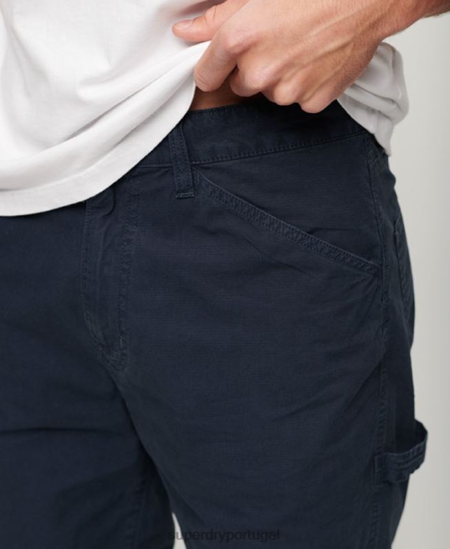 bermuda de carpinteiro homens marinha roupas Superdry 2208H45