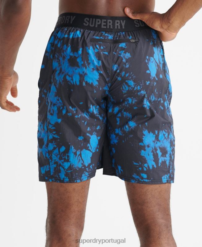 bermuda de corrida homens azul roupas Superdry 2208H5379