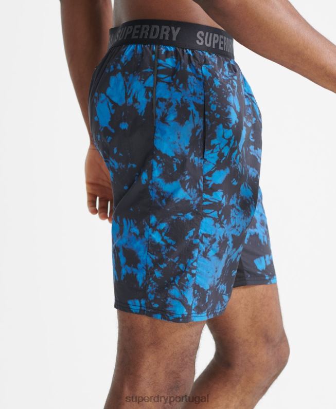 bermuda de corrida homens azul roupas Superdry 2208H5379