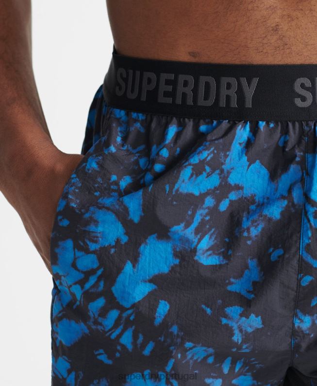 bermuda de corrida homens azul roupas Superdry 2208H5379