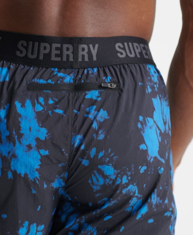 bermuda de corrida homens azul roupas Superdry 2208H5379