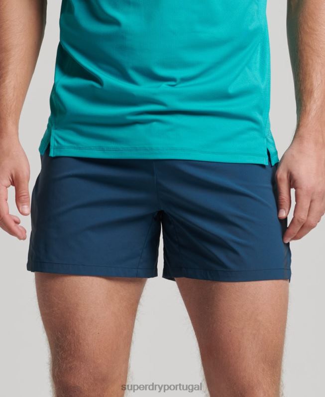 bermuda de corrida homens azul roupas Superdry 2208H5391